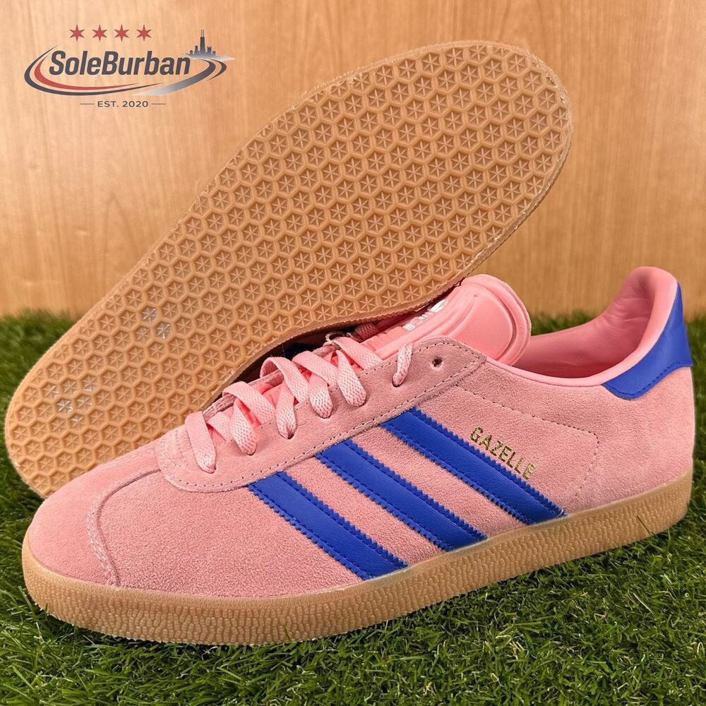 adidas Gazelle Pink Blue Sneakers JI2077 Men's Size 9.5
